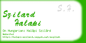 szilard halapi business card