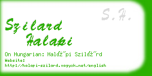 szilard halapi business card